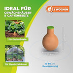 BioGreen Plant Self-Watering System Hydro MAX S | 0.3 gal | Irrigation Ø 23.6 in | Olla Made of Fired Clay | Watering Globe | Terracotta Water Saver for Gardens, Vegetables & Raised Beds - Image 3