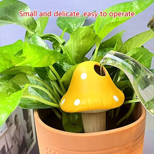 4pcs Mushroom Plant Watering Spikes Indoor Outdoor Water Stake for Plant Automatic Drip Irrigation Reservoir Automatic Waterer for Chickens - Image 3