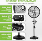 hykolity 18 inch Oscillating High-Velocity Outdoor Pedestal Misting Fan, 3-Speed Patio Fans for Outside, Adjustable Height, 120° Oscillation, Waterproof, Industrial Fan for Outdoor - Image 6