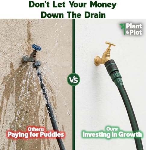 Flat Soaker Hose 150ft (75ft 2-Pack) for Garden // Drip Hose for Garden Beds, Lawns and Trees // Heavy Duty Leakproof Design with Quick Connect // Linkable Irrigation System for Vegetables and Flowers - Image 2