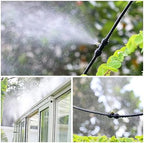 Misters for Outside Patio 30ft - LOHASV9 Misting System with Water Filter Pre-Assembled 30 FT 9M Misting Line Brass Mist Nozzles Adapter(3/4") Outdoor Misters for Patio Cooling Garden Greenhouse - Image 2