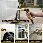 High Pressure Garden Hose Nozzle with 4 Spray Patterns & Thumb Control (Yellow) - Image 4