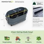 Permasteel Self-Watering Garden Bed, Rolling Planter for Vegetables, Flowers, Herbs, and Fruit, Outdoor Indoor, Caster Wheels, Blue - Image 6