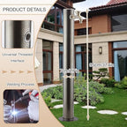 Stainless Steel Water Hose Stand with Copper Faucet, Vertical Garden Water Column, Outdoor Side Inlet Landscape Feature, Durable & Versatile for Gardens, Patios, and Lawns (Antique 5) - Image 7