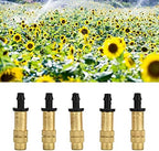 100PCS Single Hook Copper Atomizing Nozzle Mister Nozzles Drip Irrigation,for 4/7 Hose or Transfer to 8/11 Tube,Stable Spraying,360 Full Circle Spraying - Image 4