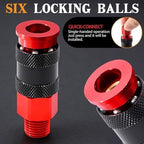 25 PCS 1/4" NPT Universal Air Coupler & Plug Kit Aluminium Alloy - Image 6