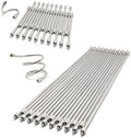 40 Pack Flexible Nozzle Extensions, Brass Mist Rod for Misting System, Bendable Copper Extended Pole 10/24 UNC for Humidification, Cooling, Dust Control, Landscaping(5.6Inch, 19.5Inch, 20 each) by WANJIAHUI