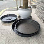 2 Pack of 26 inch Plant Saucer Round, 4.2" Depth Tray, Large Deep Plant Saucers for Pots, Heavy Duty Plastic Flower Plant Water Trays for Indoors Outdoor, Plant Drip Trays (Brown) - Image 3