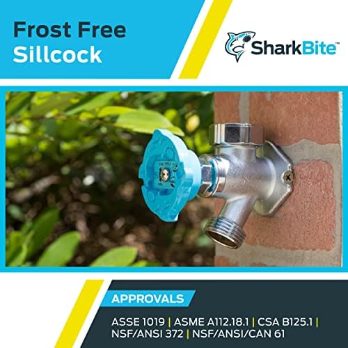 SharkBite 4 Inch Frost Free Sillcock, 1/2 x 3/4 Inch MHT, Push to Connect Brass Plumbing Fitting, PEX Pipe, Copper, CPVC, PE-RT, HDPE, 25743LF - Image 5