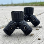 Garden Hose Y Splitter 2 Pack Plastic 2 Way Connector Valves - Image 3