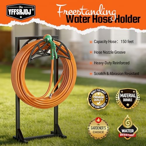 Garden Hose Reel, Heavy Duty Water Hose Holder for Outside - Image 6