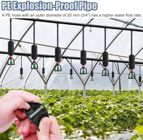 Drip Irrigation Kit for Garden and Raised Beds, Outdoor Water Mister Spray System for Plant Watering, Cooling, Dust Suppression, Easy Installation, Efficient Watering Solution - Image 4
