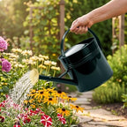 2.5 Gallon Dark Green Metal Watering Can for Plants and Garden with Removable Spout, Made of Galvanized Iron - Image 7