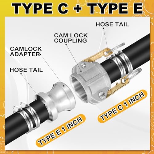 4 Set 1 Inch Camlock Fittings Type C&E - Image 4