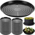 30 Packs 20" Extra-Large Plant Saucers for Indoor Outdoor Use Heavy Duty Plastic Plant Plate Dish for Planter Bulk Round Flower Pot Drip Trays to Catch Water 4 to 20 Inch, Black by Planterhoma