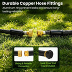 Bluepro Flat Soaker Hose, 200 ft, 4 x 50 ft Hoses with Brass Splitter - Image 6