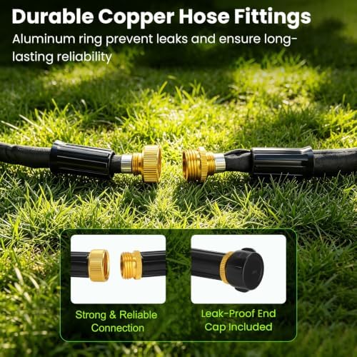Bluepro Flat Soaker Hose, 200 ft, 4 x 50 ft Hoses with Brass Splitter - Image 6