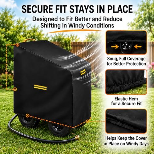 Heavy Duty Garden Hose Reel Cart Cover for Giraffe Tools Garden Hose Reel Cart 2 Wheels Stainless Steel Heavy Duty GWRH1V001 2024-Present - Image 4