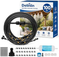 100FT Misters for Outside Patio, Outdoor Misting Cooling System with 20 Brass Nozzles & Filters, DIY Misting Kit for Backyard Garden Greenhouse Deck Umbrella Canopy Pool Porch Trampoline by Unknown