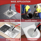150FT 1/4-In Sewer Jetter Kit, 5800 PSI Pressure Washer Drain Cleaner Hose - Image 3