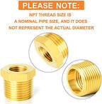 GASHER 36PCS Brass Hex Bushing Fitting Kit Hex Bushing 1/4" - 1/8", 3/8" - 1/8", 3/8" - 1/4", 1/2" - 1/4", 1/2" - 3/8", 3/4" - 1/2" - Image 5
