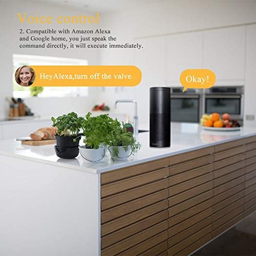 WIFI & Bluetooth Smart Water Valve, DN15 Ball Brass Valve, WIFI Control Water Shutoff Valves Compatible With Alexa, Google and Application Program iOS/Android, Only 2.4GHZ WiFi(1/2") - Image 5