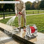 Stainless Steel Hose Reel holds 1/2 164ft Round Water Pipe for Garden - Image 7