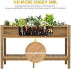 DWVO 48x18x30in Raised Garden Bed HDPE, Poly Wood Planter Box Stand,Weather-Resistant Planter Box with Legs, Elevated Garden Bed for Backyard, Patio, Balcony,Brown - Image 3