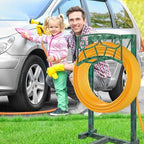 Garden Hose Holder, Heavy Duty Metal Water Hose Holders Hose Stand with 5 Spikes, Freestanding Hose Storage Rack Hose Hanger Holds 150ft Hose for Outside Yard Lawn Garden Decor (Retro Green) - Image 5