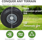 PayLessHere | Garden Hose Reel Cart | Holds Upto 300ft of 5/8" Hose | Tan - Image 4