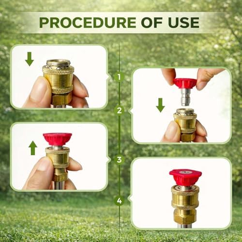 Jet Nozzle Power Washer for Garden Hose,2026 Upgraded 2-In-1 High Pressure Wand with 3 Adjustable Nozzles and Quick Connectors with Three Spray Modes,for Car Washing Garden Outdoor Cleaning (Gray) - Image 6