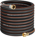 100FT x 5/8" Rubber Garden Hose, Heavy Duty Garden Water Hose, 300 PSI Working, 1000 PSI Burst, Swivel Handle with Stainless Steel Ring, 5-Layer Braided, All-Weather Outdoor Use, BG100GH06 by Wilawels