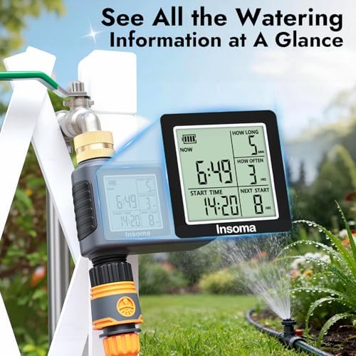 Sprinkler Timer with Brass Inlet, Water Timer for Garden Hose with Auto/Manual/Rain Delay Mode, Easy Setup Hose Timers for Lawn, Garden, Vacation Watering,1 Outlet - Image 6