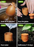 2pc Olla Pots For Garden Terracotta Watering Pots - 32oz XL Garden Olla Watering System For Raised Beds & Outdoor Plants - Covers 14 Sq Ft Irrigation Area, Water Plants While On Vacation [2pc XL 32oz] - Image 5