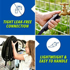 Hydrosteel 50 Ft Heavy Duty Metal Garden Hose with Nozzle - Image 5