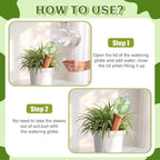 Teenyyou 3 Set 12oz Glass Self Watering Globes with Terracotta Self Watering Spike Large Glass Waterer Bulbs Automatic Water Planter Water Device for Indoor Outdoor (Green,Cactus)(Green,Classic) - Image 5