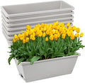 8pcs Window Box Planter,Rectangle Plastic Vegetable Flower Planters Boxes by Hananojia