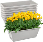 8pcs Window Box Planter,Rectangle Plastic Vegetable Flower Planters Boxes by Hananojia