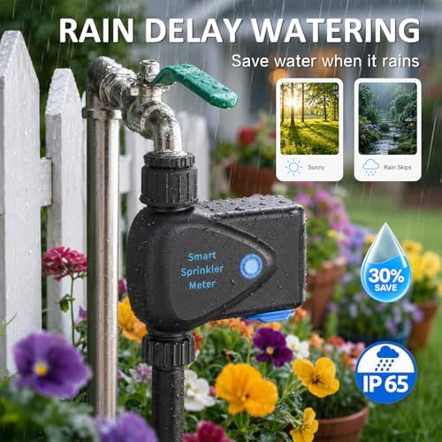 LP WiFi Water Timer, Smart Bluetooth Hose Timer with APP Control, Remote Controlled Watering System with Rain Delay, Manual & Automatic Modes for Garden, Yard, and Lawn Irrigation - Image 6