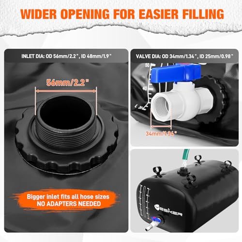 Yesker 30 Gallon Portable Water Tank Bladder for Camping Containers - Image 3