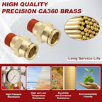 DOT Approved Male Straight Brass Union 5/8" Tube x 3/8" NPT, 10PCS - Image 2