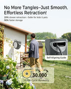 Retractable Garden Hose Reel 5/8 in x 75 ft Upgraded UV Resistant Heavy Duty Automatic Hose Reel Wall Mount 3/4 in Brass Fitting 9 Pattern Nozzle Any Length Lock Slow Retraction 180° Swivel - Image 5