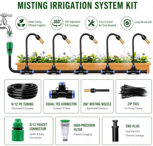Misting Nozzle Tee Air Conditioner Outdoor Unit Misting System Cooling Kit - Image 2