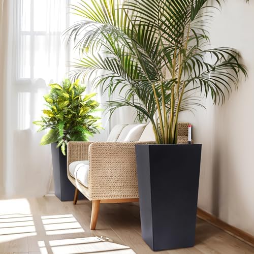 Garvee 22.5" Tall Planters Set of 2, Outdoor＆Indoor Planter Pots - Image 3