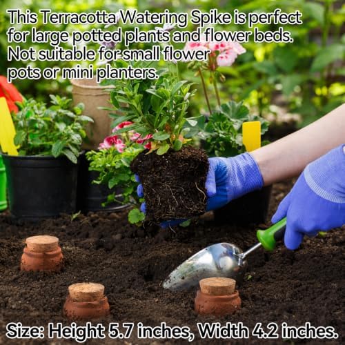 3 Pack Large Terracotta Olla Watering Pots, 520ml Plant Watering Globes - Image 6