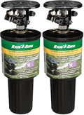 Rain Bird LG-3 Low Gallonage Pop-up Impact Lawn Sprinkler, Adjustable 20° - 360° Pattern, 26' - 41' Spray Distance, Black (Pack of 2) by RainBird