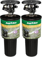 Rain Bird LG-3 Low Gallonage Pop-up Impact Lawn Sprinkler, Adjustable 20° - 360° Pattern, 26' - 41' Spray Distance, Black (Pack of 2) by RainBird