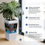 Tall Outdoor Planters Set of 2, 22.5'' Planters for Outdoor Plants - Image 3