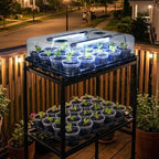 homenote 2 Pack Seed Starter Trays with Grow Lights and 40 3 Inch Pots - Image 3