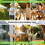 100FT Non-Expandable Garden Hose Lightweight Flexible Water Hose With Sprayer Nozzle High Pressure Kink Resistant & Leakproof Durable Portable For Yard Garden Lawn - Image 7